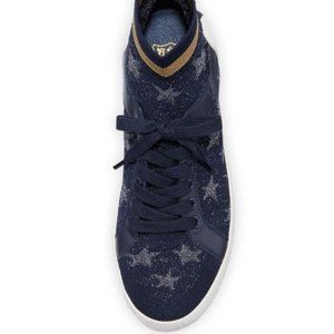 Ash Navy Blue Womens Star-sock sneakers